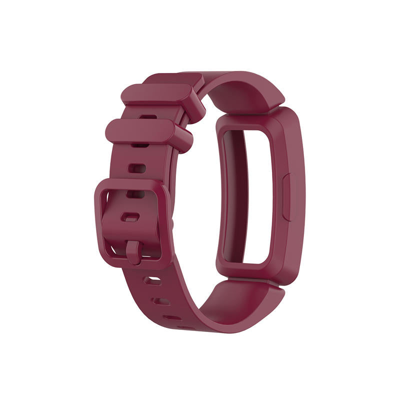 Silicone Watch Band For Fitbit Inspire/Inspire HR/ACE 2-Wine Red