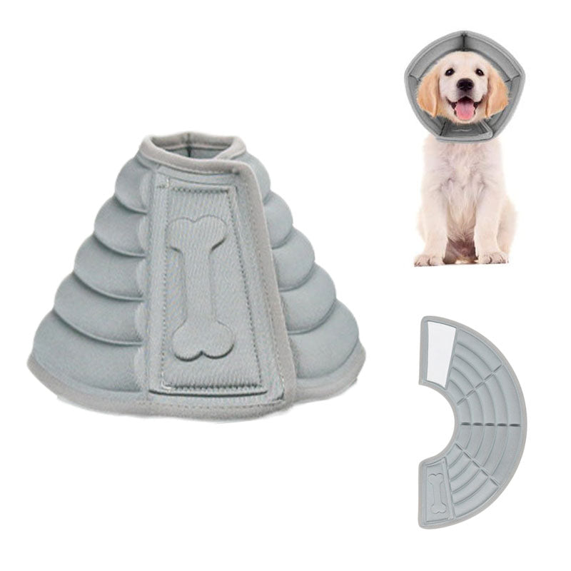 Dog Collar for Surgery Soft Recovery Cone to Protect Dogs Wound Healing-Gray