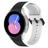 20mm Two Tone Silicone Sports Strap for Samsung Galaxy Watch 5-BlackWhite