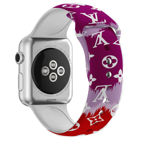 Fashion Painted Printing Silicone Watchband for Apple Watch SE & Series 6/5/4/3/2/1-B5