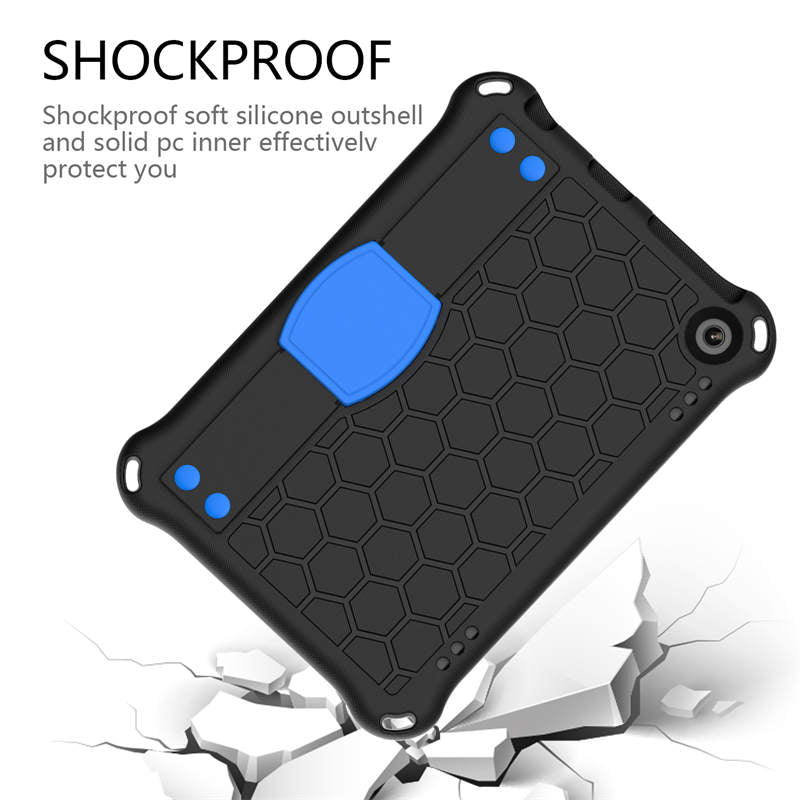 Hive Kindle Fire HD8/HD8 Plus (2020) Tablet Case Durable Stand Cover With Shoulder Strap-BlackBlue