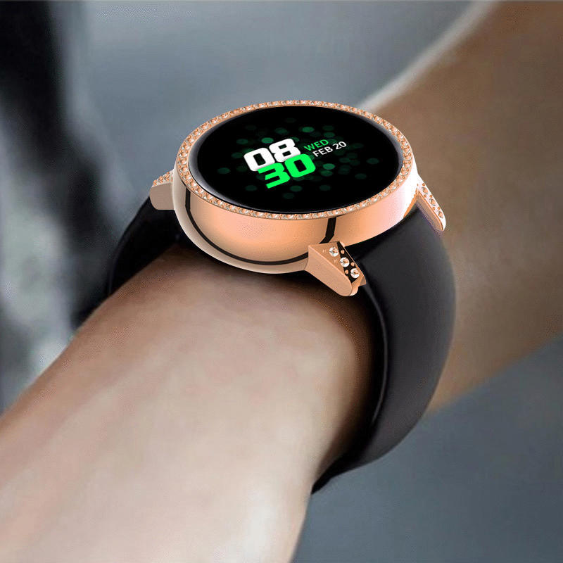 PC Bling Crystal Rhinestone Watch Case Protector For Samsung Galaxy Watch Active 40mm-RoseGold