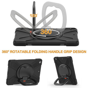 B-OnePiece Tablet Case+Neck Strap For Samsung Galaxy Tab A 8.0 T290/T295 2019-Black&Gray