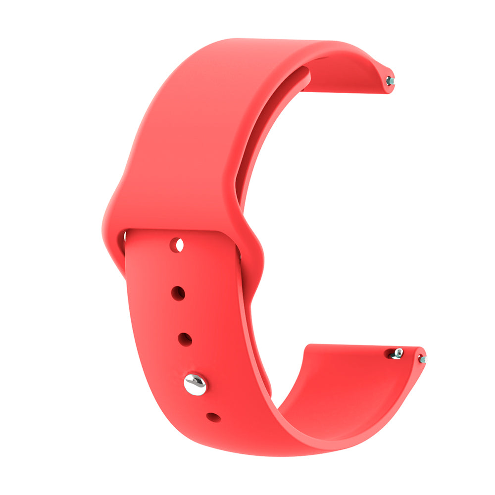 Silicone Watch Band Pure Color Reverse Buckle WristBand For Samsung Galaxy Watch 42/46mm Gear S3 Frontier/Classic(Red)