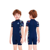 Adore Kids Swimsuit One-piece Short Sleeve Quick-drying Swimsuit-M150381K-Navy