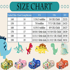 Kids Cute Cartoon Hole Shoes Little Dinosaur Beach Pool Slippers Boys and Girls-Blue