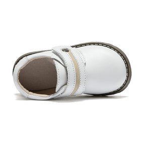 Toddler Boys Leather Loafers British Style Comfort Oxford Dress Shoes-White