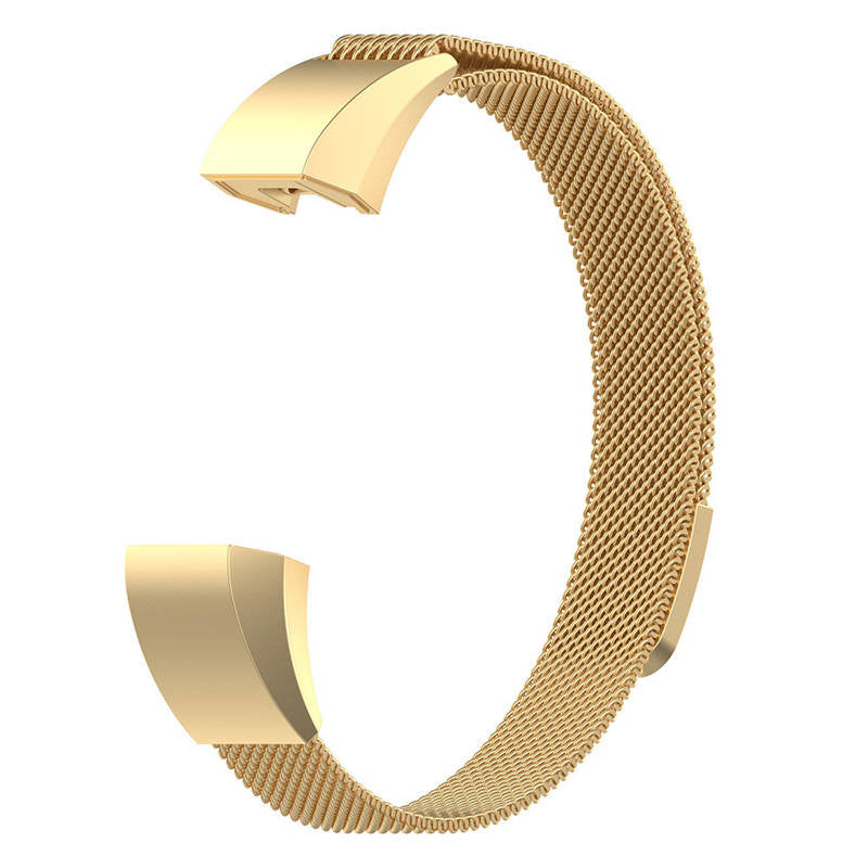 Magnetic Milanese Stainless Steel Strap  For Fitbit Alta/Alta HR Fashion Accessorie-Gold