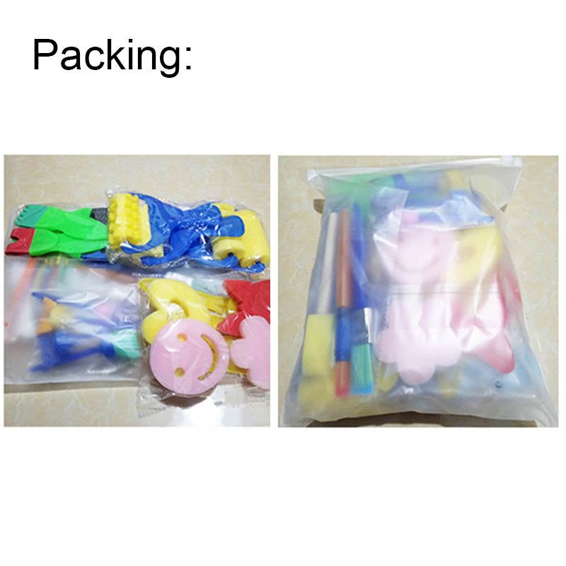 32 Pcs Painting DIY Paint Sponges Tool Early Learn Set for Kids-Pink