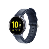 D Buckle Leather Watch Band For Samsung Galaxy Watch 42/46mm Gear S3 Frontier/Classic(Navy Blue)