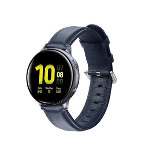 D Buckle Leather Watch Band For Samsung Galaxy Watch 42/46mm Gear S3 Frontier/Classic(Navy Blue)