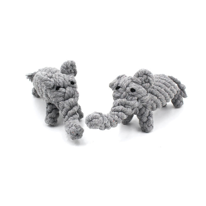 Pet Puppy Dog Cotton Rope Chew Toys for Teeth Cleaning Elephant Design