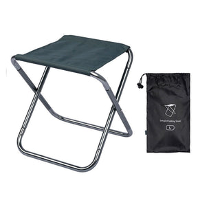 Portable Folding Camping Stool Traveling Foot Stool-FullGreen