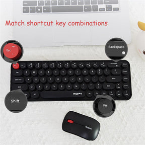 Wireless Keyboard and Mouse Set Combo 2.4G for Laptop Desktop-IDou-Lavender Purple