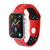 Rainbow Nike Watch Strap For Apple iWatch Series-Red