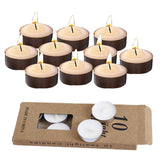 10 Packs Unscented Tea Light Candles with 4-4.5 Hour Burn Time-White