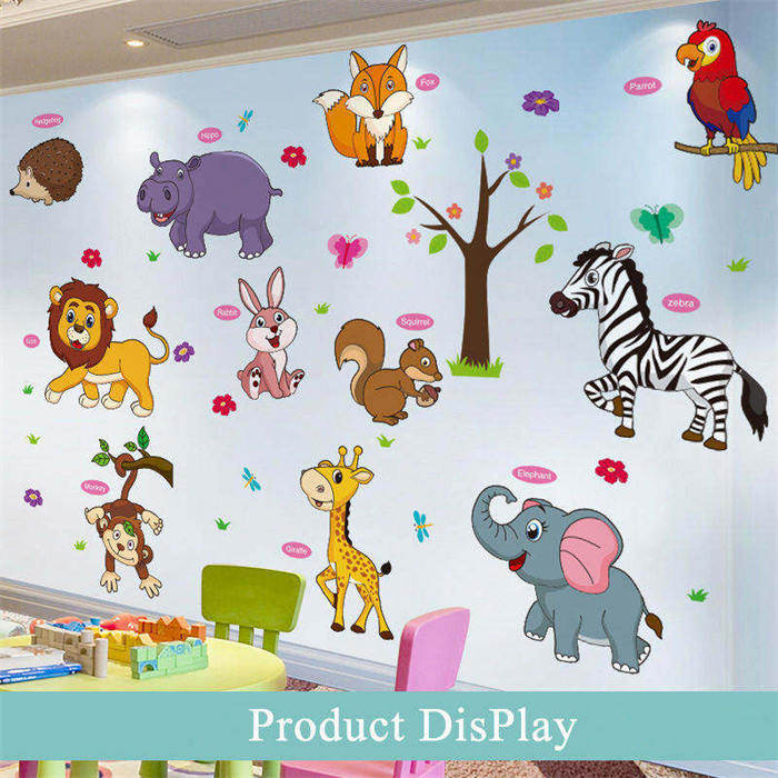 Creative Cartoon Removable 3D Wall Stickers Spring Zoo Decoration For Children Room-10