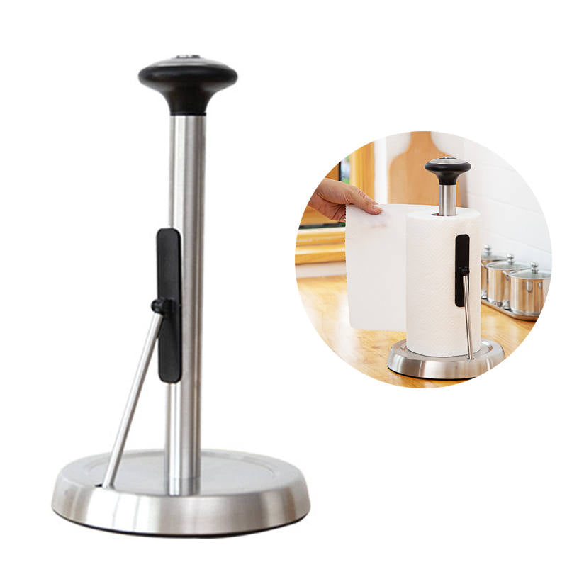 Paper Towel Holder Stainless Steel Easy To Tear Dispenser For Kitchen or Bathroom