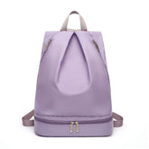 Gym Backpack with Shoe Compartment Wet Pocket for Women Travel Sports-Purple