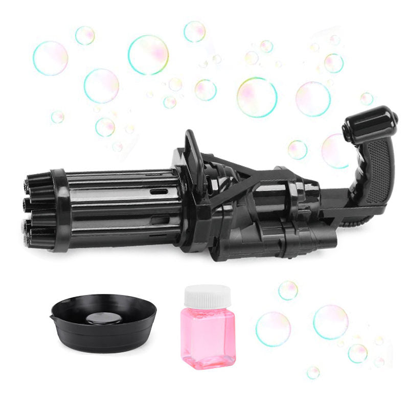 Electric Gatling Bubble Machine Kids Outdoor Toys-Black