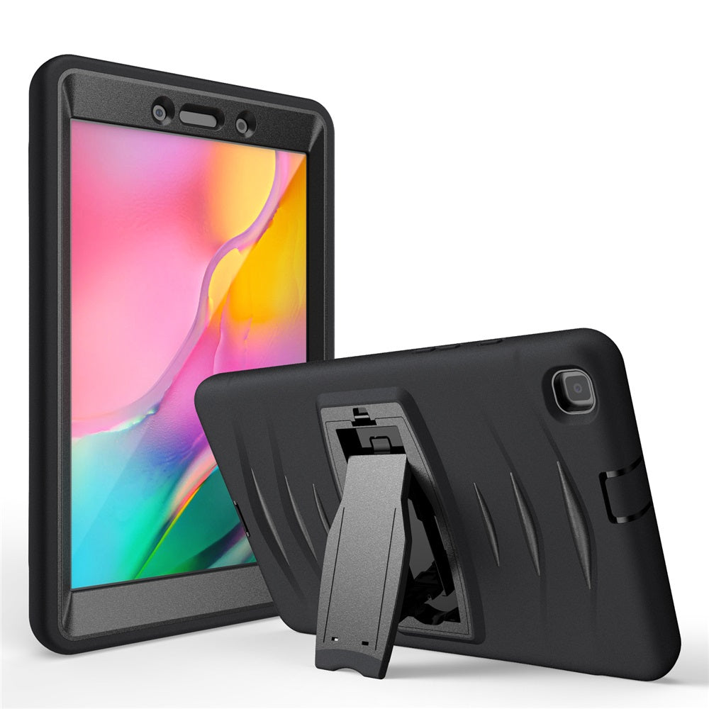 Shock Wave Kickstand Case Anti-Fall Protection For Samsung Tab A 8inch T290/T295(2019)-Black
