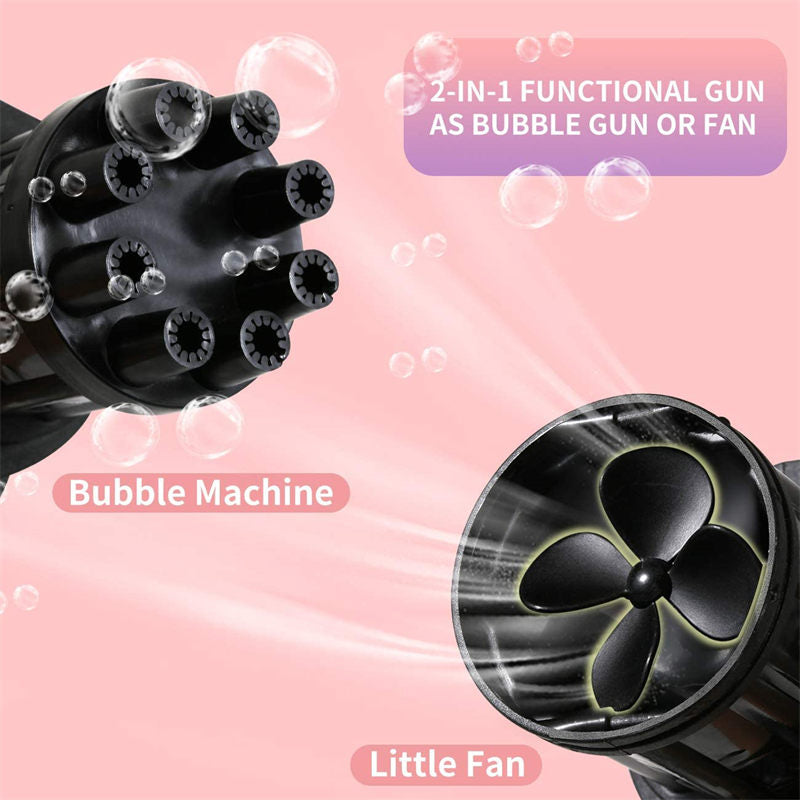 Electric Gatling Bubble Machine Kids Outdoor Toys-Black