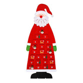 Felt Christmas Advent Calendar with Pockets 24 Days Countdown Calendar-Red