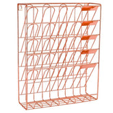 Hanging File Organizer6 Tier Wall Mount Document Letter Tray File Organizer for Home and Office -Rose Gold
