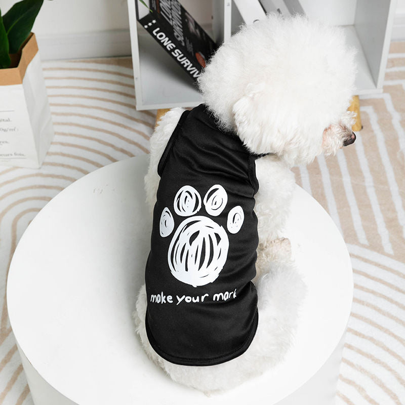 Dog Clothes Letter Printed Soft Breathable Vest for Small Dogs Cat