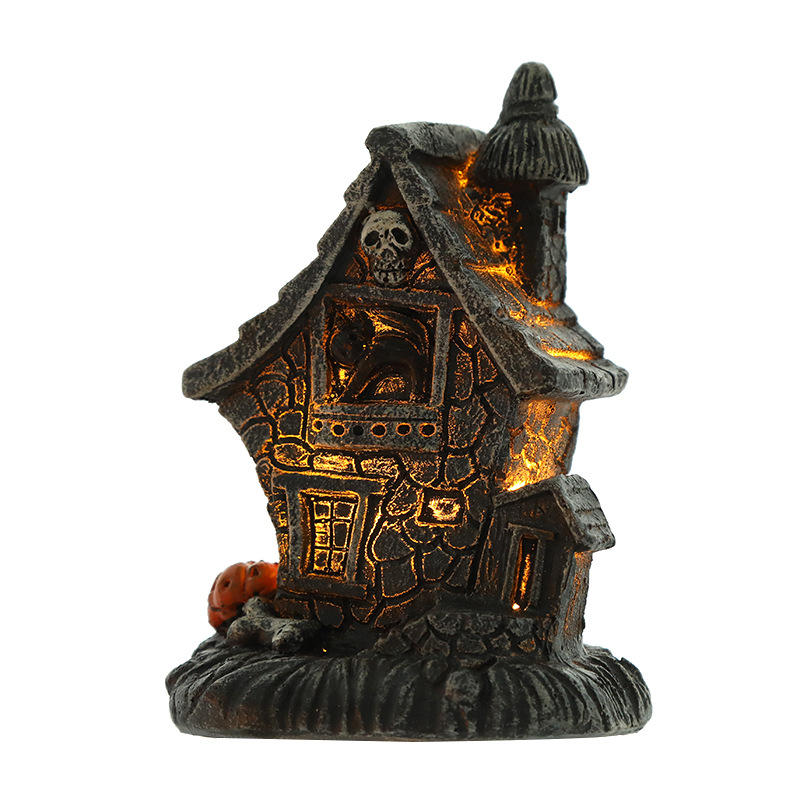 Christmas Halloween Lighted Lamp 4.6 Inch Nightlight for Desktop Bedside-Skull