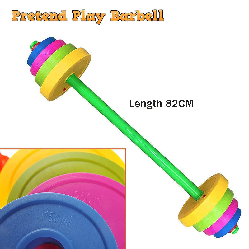 Adjustable Barbell Toy Set for Kid Pretend Play Exercise-82cm