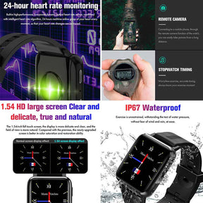 F30 Touch Screen Smart Watch with Music Heart Rate Monitor Call Text-Red