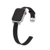 Slim Canvas Watch Band With Positioning Beads For Apple Watch SE/6/5/4/3/2/1(Black)
