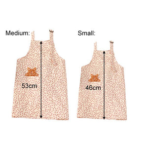 Kids Floral Stain Resistant Art Painting Apron Set-Maroon Flower