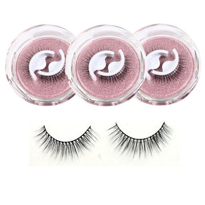3 Pairs False Eyelashes Self Adhesive Waterproof Reusable No Glue Needed-4