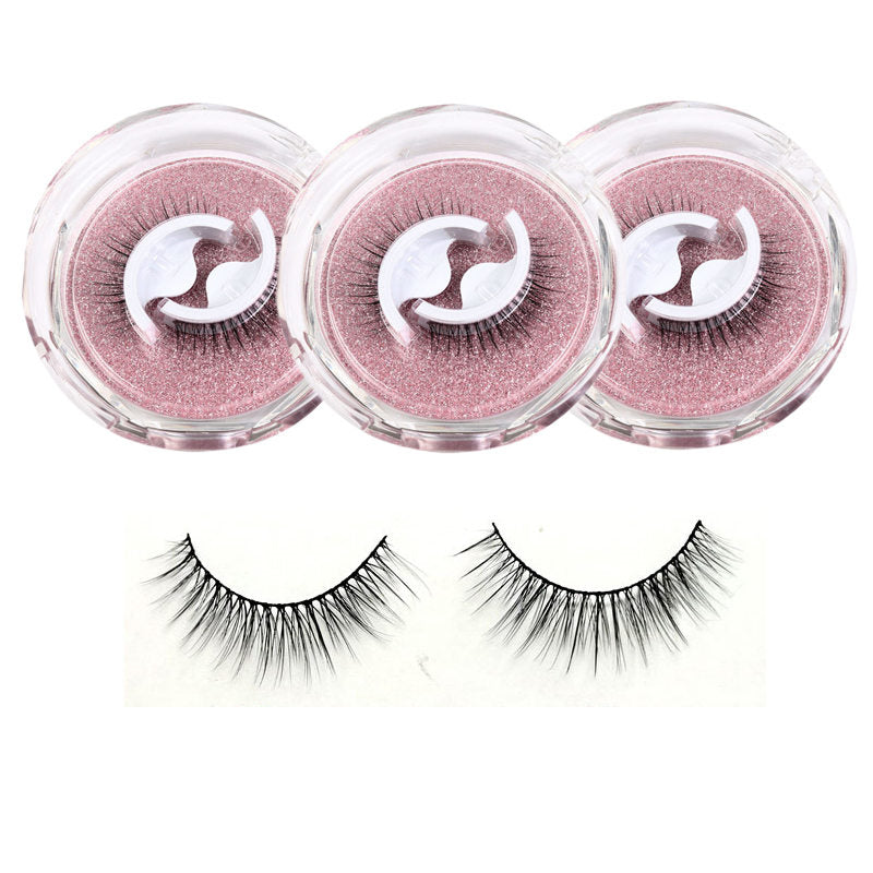 3 Pairs False Eyelashes Self Adhesive Waterproof Reusable No Glue Needed-4