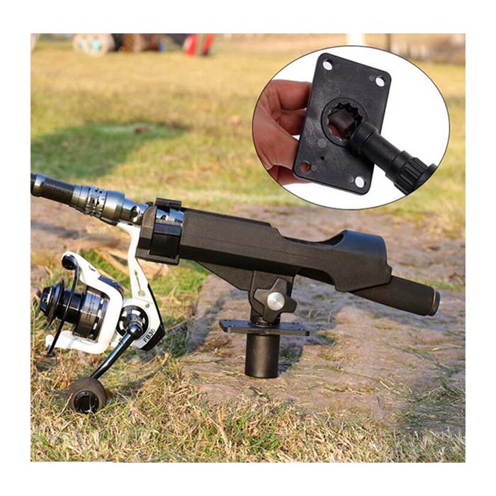 2 Pack Adjustable Boat Fishing Rod Holder Rotatable with Combo Mount-Black