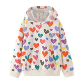 Love Sweatshirts for Girls Kids Striped Print Pullover Tops Hoodies