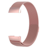 For Fitbit Charge 3 Wristband Milanese Replacement Stainless Steel Watch Band-Rose Pink