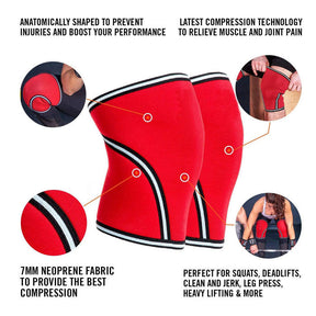 Knee Compression Sleeve Support For Women And Men Sports Knee Support Sleeves-Red-LYX-08070