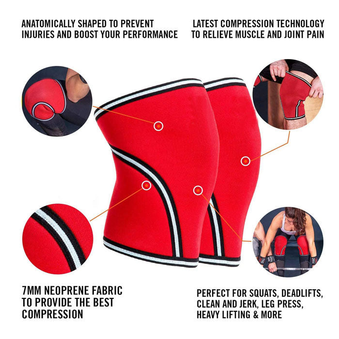 Knee Compression Sleeve Support For Women And Men Sports Knee Support Sleeves-Red-LYX-08070