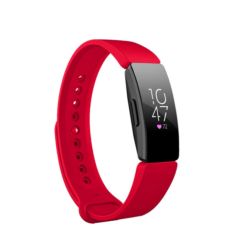 Watch Band For Fitbit Inspire HR Silicone Wrist Strap Replacement -Red