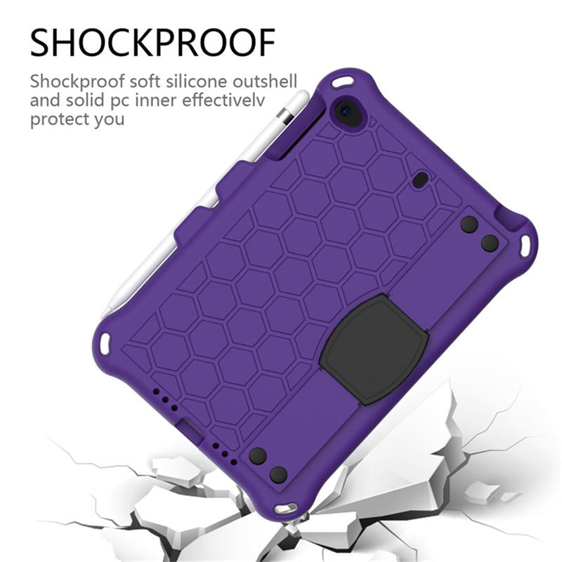 Hive iPad Case For iPad Mini 1/2/3/4/5 Durable Stand Cover With Shoulder Strap-PurpleBlack