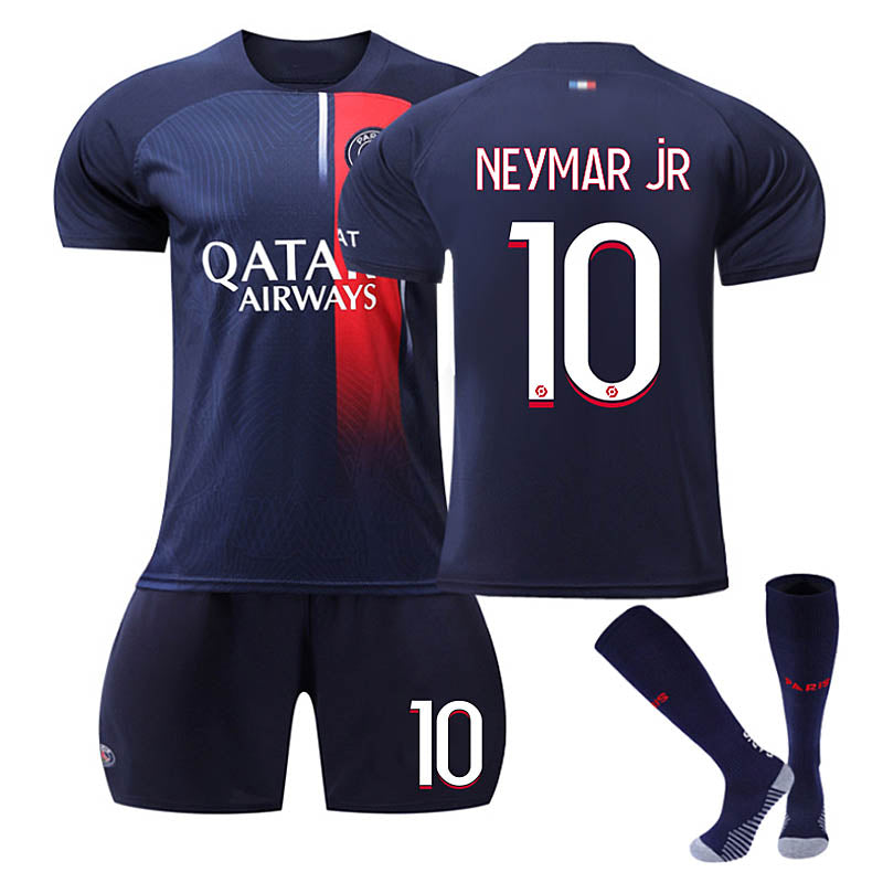 Paris Home Jersey NEYMAR JR #10 Soccer Jersey Kids Adult 3-Pieces Jersey Kits