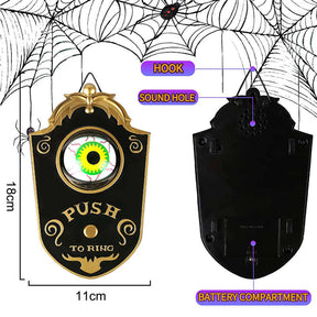 Animated Eyeball Doorbell with Spooky Sounds for Halloween Decorations