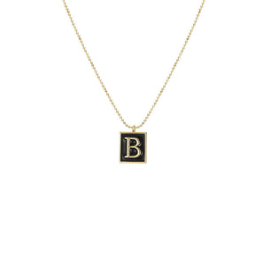 English Letters Oil Drop Pendant Necklace As Gift For Men Women-B