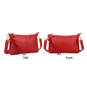 Leather Clutch Small Envelope Crossbody Bags for Women-Red