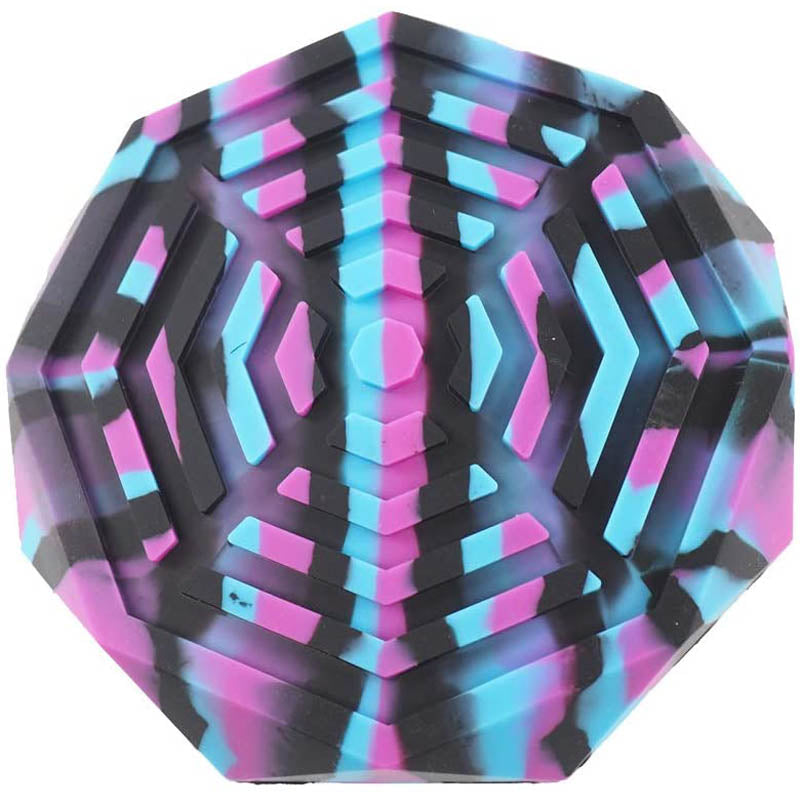 Geometric Silicone Ashtray Eco-Friendly Portable Unbreakable Tabletop Tray for Cigarettes Cigar -Black+Purple+Biue