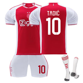 Ajax Home Jersey TADIC #10 Soccer Jersey Kids Adult 3-Pieces Jersey Kits