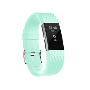 Silicone Replacement Strap Wrist Accessories For Fitbit Charge 2 -Mint Green